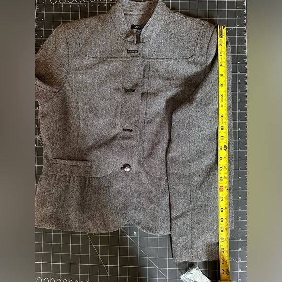 NWT APT 9 Blazer Jacket Black and White Tweed Peplum Lined Lightweight - Picture 8 of 11